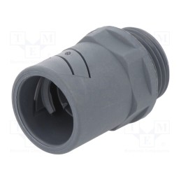 1 pcs x HUMMEL - 1.511.1100.14 - Straight terminal connector, Thread: PG,outside, polyamide, grey
