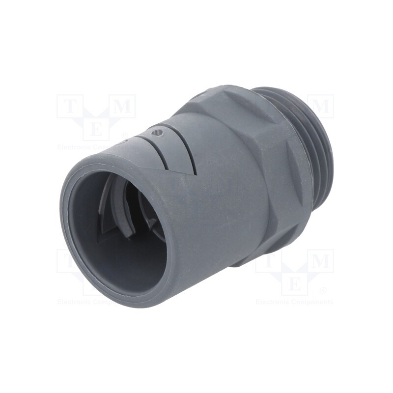 1 pcs x HUMMEL - 1.511.1100.14 - Straight terminal connector, Thread: PG,outside, polyamide, grey