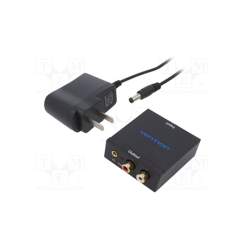 1 pcs x VENTION - BDFB0 - Digital-to-analog converter, 5VDC, Input: RCA socket, black