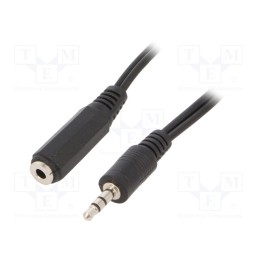 1 pcs x GEMBIRD - CCA-423-5M - Cable, Jack 3.5mm 3pin socket,Jack 3.5mm 3pin plug, 5m, black