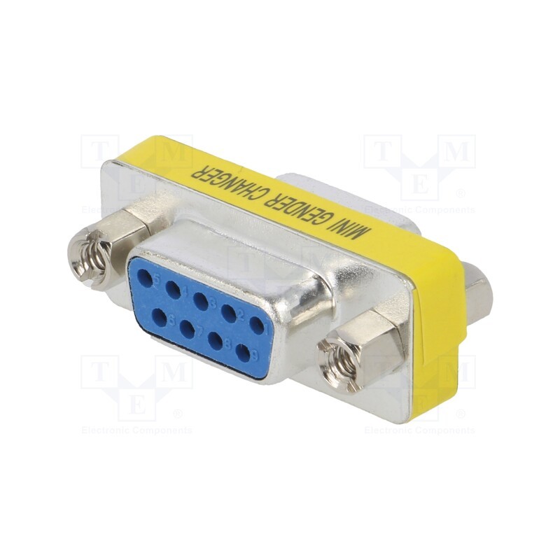 1 pcs x AKYGA - AK-AD-16 - Adapter, D-Sub 9pin socket,both sides, Plating: nickel plated