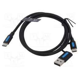 1 pcs x VENTION - CQLBF - Cable, USB 2.0, USB A plug,USB C plug,both sides, nickel plated