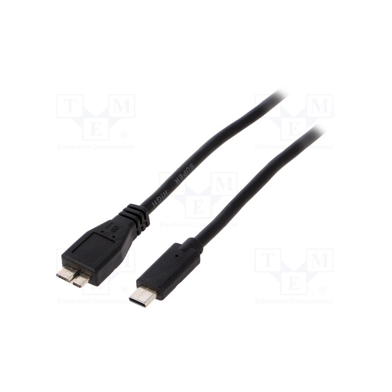 1 pcs x GEMBIRD - CCP-USB3-MBMCM-1M - Cable, USB 3.0, USB B micro plug,USB C plug, gold-plated, 1m