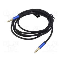 1 pcs x VENTION - BAXLJ - Cable, Jack 3.5mm 3pin plug,both sides, 5m, Plating: gold-plated
