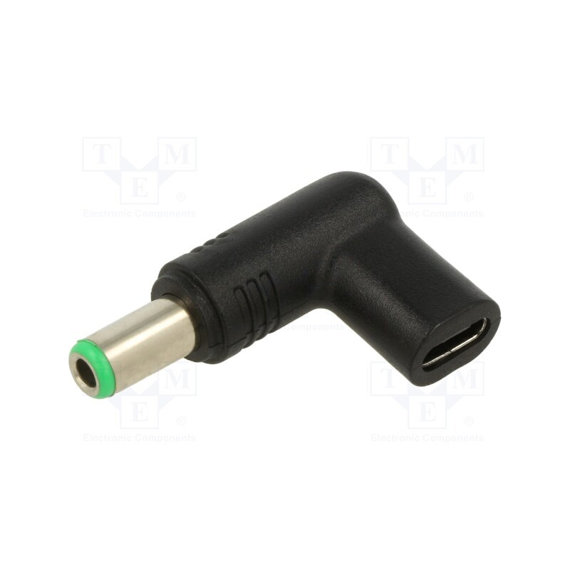 1 pcs x AKYGA - AK-ND-C18 - Adapter, USB C socket,DC 6,3/3,0 plug, black, 100W, 6.7A