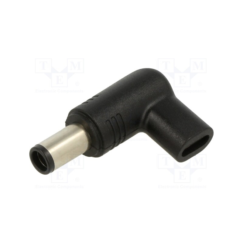 1 pcs x AKYGA - AK-ND-C07 - Adapter, USB C socket,DC 7,4/5,0 plug, black, 100W, 5A