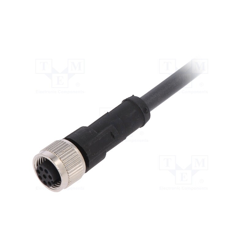 1 pcs x LAPP - AB-C8-2,0PUR-M12FS - Connection lead, M12, PIN: 8, straight, 2m, plug, 30VAC, 4A, -25÷80°C