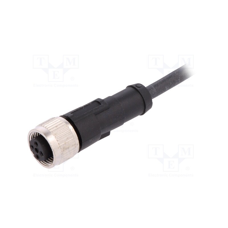 1 pcs x LAPP - AB-C4-5,0PUR-M12FS - Connection lead, M12, PIN: 4, straight, 5m, plug, 250VAC, 4A, PUR