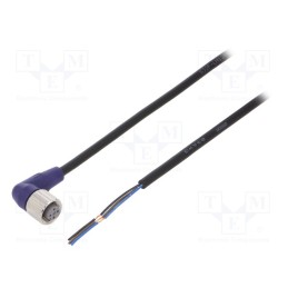 1 pcs x OMRON - XS2F-LM12PVC3A5M - Connection lead, M12, PIN: 3, angled, 5m, plug, 0.8A, -10÷65°C, PVC