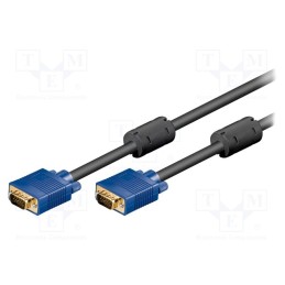 1 pcs x Goobay - 93369 - Cable, D-Sub 15pin HD plug,both sides, 3m, black