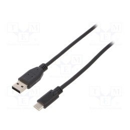 1 pcs x Goobay - 55467 - Cable, USB 2.0, USB A plug,USB C plug, 500mm, black