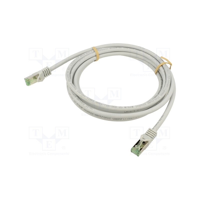 1 pcs x Goobay - 61117 - Patch cord, S/FTP, Cat 8.1, stranded, Cu, LSZH, grey, 3m, 26AWG