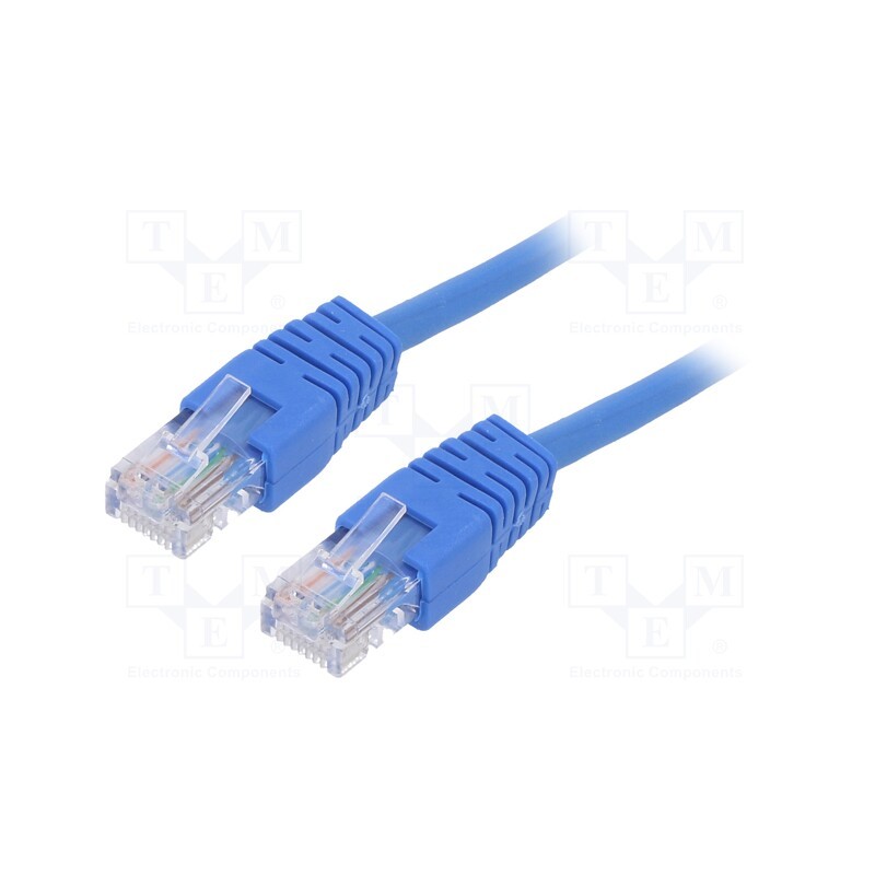 1 pcs x GEMBIRD - PP12-3M/B - Patch cord, U/UTP, 5e, stranded, CCA, PVC, blue, 3m, 26AWG