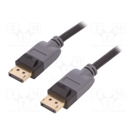 1 pcs x QOLTEC - 50467 - Cable, DisplayPort 1.3, DisplayPort plug,both sides, 2m, black