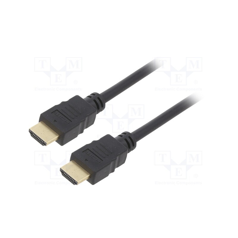 1 pcs x Goobay - 60612 - Cable, HDMI 1.4, HDMI plug,both sides, 3m, black, 30AWG, Core: CCS