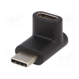 1 pcs x Goobay - 55556 - Adapter, USB 3.0, USB C socket,USB C angled plug, black