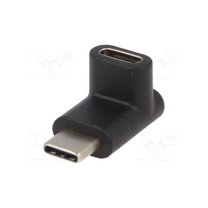 1 pcs x Goobay - 55556 - Adapter, USB 3.0, USB C socket,USB C angled plug, black