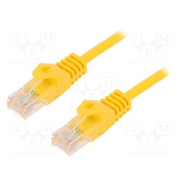 1 pcs x LOGILINK - CP1047U - Patch cord, U/UTP, 5e, stranded, CCA, PVC, yellow, 1.5m, 26AWG