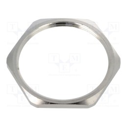 1 pcs x BM GROUP - 2763 - Nut, M63, brass, nickel, 70mm, Thread: metric, Pitch: 1.5