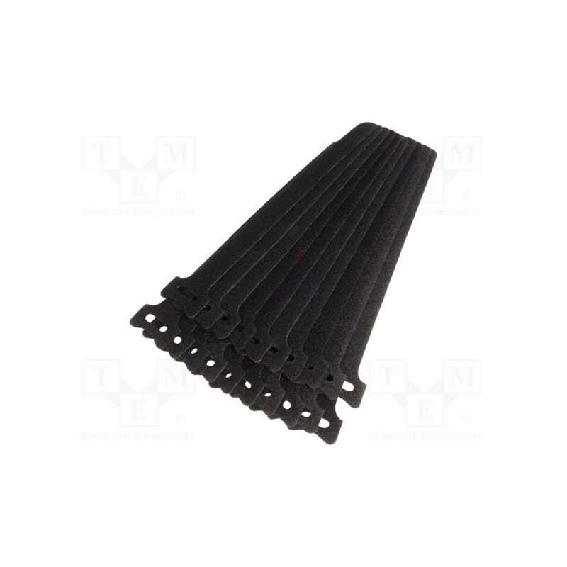 1 pcg x KSS WIRING - MGTR210 BK - Hook and loop fastener, L: 210mm, W: 16mm, black, 20pcs, Ømax: 50mm