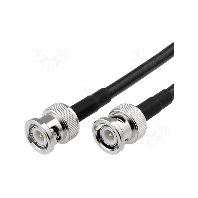 1 pcs x AMPHENOL - AFN81 - Cable, 50Ω, 0.5m, BNC plug,both sides, black