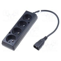 1 pcs x JONEX - WN217-3/07/0.3BK-4 - Cable, 3x1mm2, CEE 7/5 (E) socket,IEC C14 male, PVC, 0.3m, black