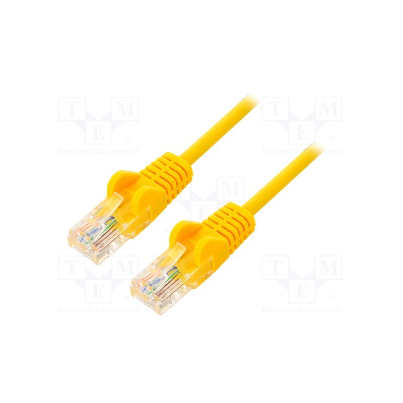 1 pcs x Goobay - 68438 - Patch cord, U/UTP, 6, stranded, CCA, PVC, yellow, 1m, 24AWG