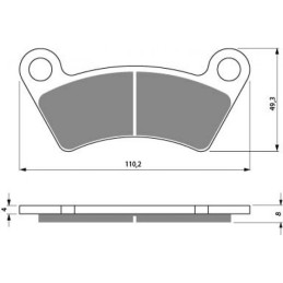 Linhai allroad cf moto quadzilla brake pads