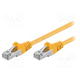 1 pcs x Goobay - 50164 - Patch cord, F/UTP, 5e, stranded, CCA, PVC, yellow, 0.5m, 26AWG