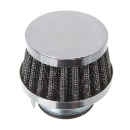 Tuning conical air filter, small chrome, 28 mm