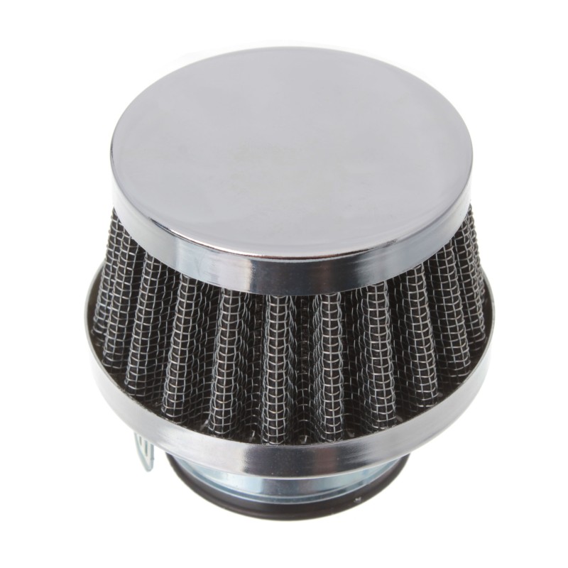 Tuning conical air filter, small chrome, 28 mm