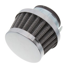 Tuning conical air filter, small chrome, 28 mm