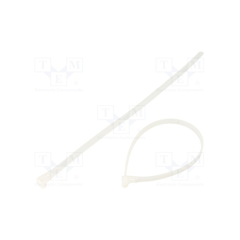 1 pcg x QOLTEC - 52232 - Cable tie, multi use, L: 300mm, W: 7.2mm, polyamide, natural
