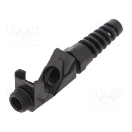 1 pcs x HUMMEL - 1.314.1601.51 - Cable gland, angular,with strain relief, M16, 1.5, IP68, black