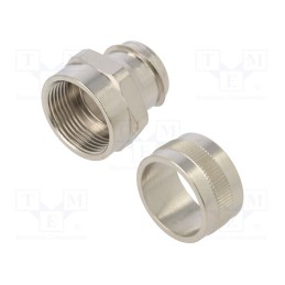 1 pcs x HELLERMANNTYTON - 166-30602 - Straight terminal connector, Thread: metric,non-swivel,outside