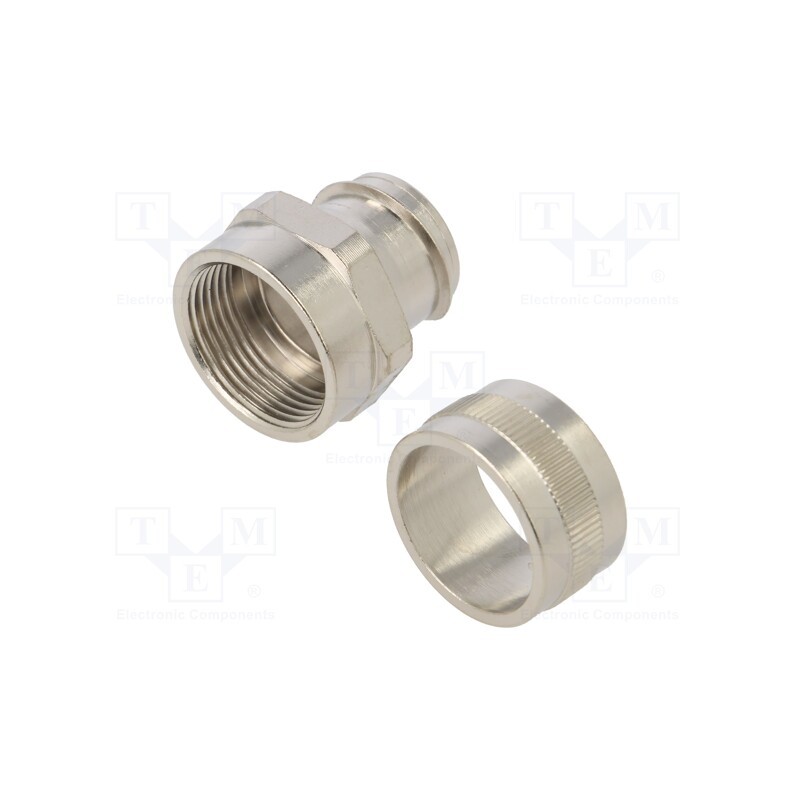 1 pcs x HELLERMANNTYTON - 166-30602 - Straight terminal connector, Thread: metric,non-swivel,outside