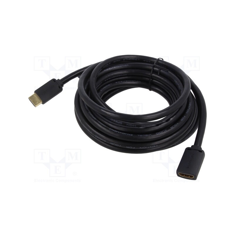 1 pcs x VENTION - AHCBH - Cable, HDMI 2.0, HDMI socket,HDMI plug, PVC, Len: 2m, black, 30AWG