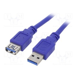 1 pcs x GEMBIRD - CCP-USB3-AMAF-10 - Cable, USB 3.0, USB A socket,USB A plug, 3m, blue, PVC, Cablexpert
