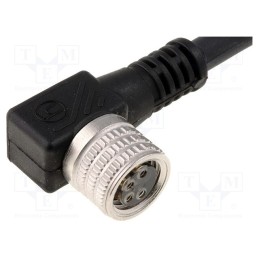 1 pcs x LUMBERG AUTOMATION - RKMWV 4-225/5 M - Connection lead, M8, PIN: 4, angled, 5m, plug, 60VAC, 4A, -25÷80°C
