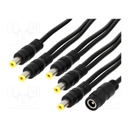 1 pcs x ESPE - DC.SPL.0800.0035 - Cable, 2x0.5mm2, DC 5,5/2,1 plug x5,DC 5,5/2,1 socket, straight