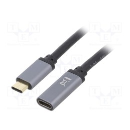 1 pcs x LOGILINK - CUA0105 - Cable, USB 3.2, USB C socket,USB C plug, 0.5m, black