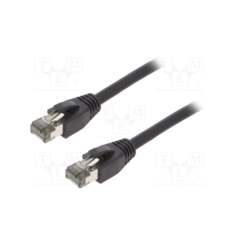 1 pcs x LOGILINK - CQ8023S - Patch cord, S/FTP, Cat 8.1, stranded, Cu, LSZH, black, 0.5m, 26AWG