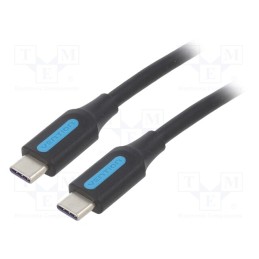1 pcs x VENTION - COTBH - Cable, USB 2.0, USB C plug,both sides, 2m, black, Core: Cu,tinned