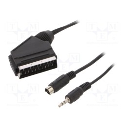 1 pcs x GEMBIRD - CCV-4444-10M - Cable, DIN mini 4pin plug,Jack 3.5mm 3pin plug,SCART plug, 10m