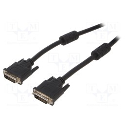 1 pcs x GEMBIRD - CC-DVI2-BK-6 - Cable, dual link, DVI-D (24+1) plug,both sides, PVC, 1.8m, black