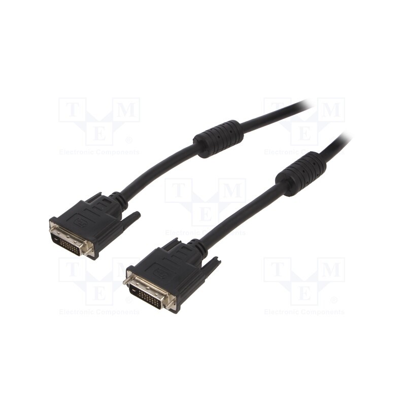 1 pcs x GEMBIRD - CC-DVI2-BK-6 - Cable, dual link, DVI-D (24+1) plug,both sides, PVC, 1.8m, black