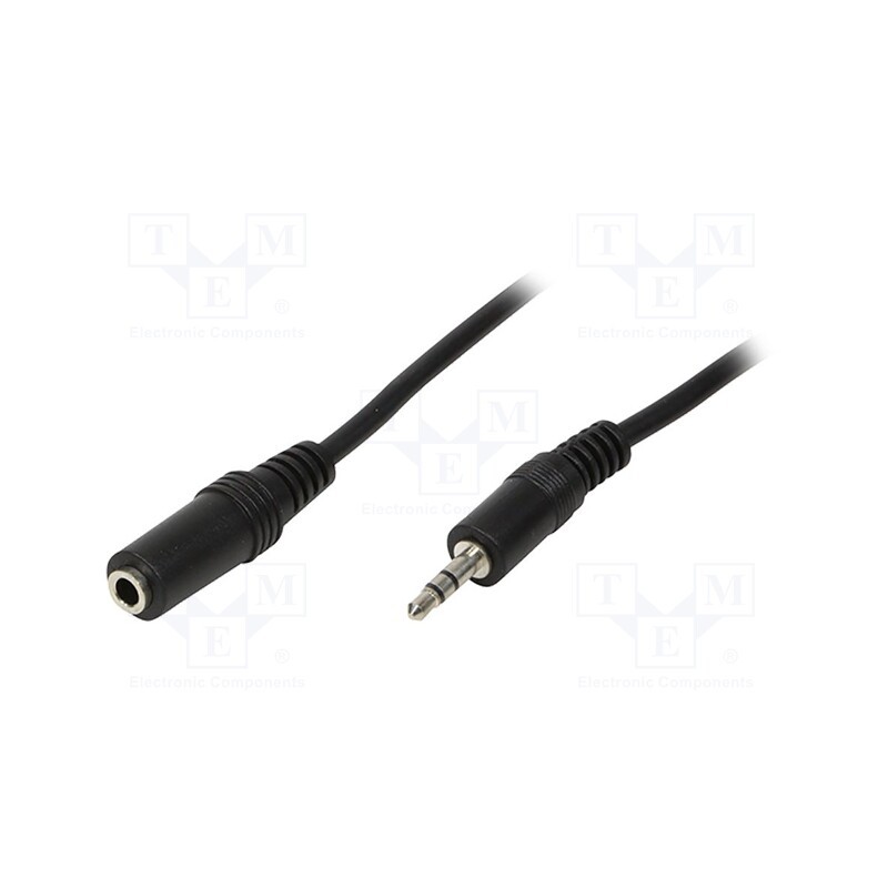 1 pcs x LOGILINK - CA1055 - Cable, Jack 3.5mm socket,Jack 3.5mm plug, 5m, black