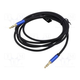1 pcs x VENTION - BAXLG - Cable, Jack 3.5mm 3pin plug,both sides, 1.5m, black