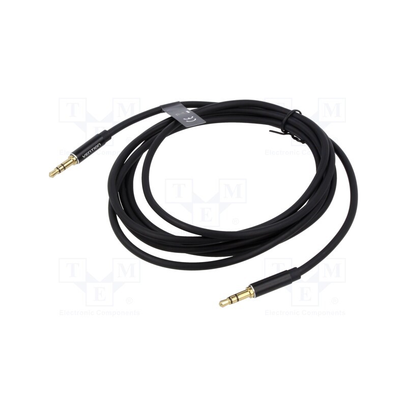 1 pcs x VENTION - BAXBH - Cable, Jack 3.5mm 3pin plug,both sides, 2m, Plating: gold-plated