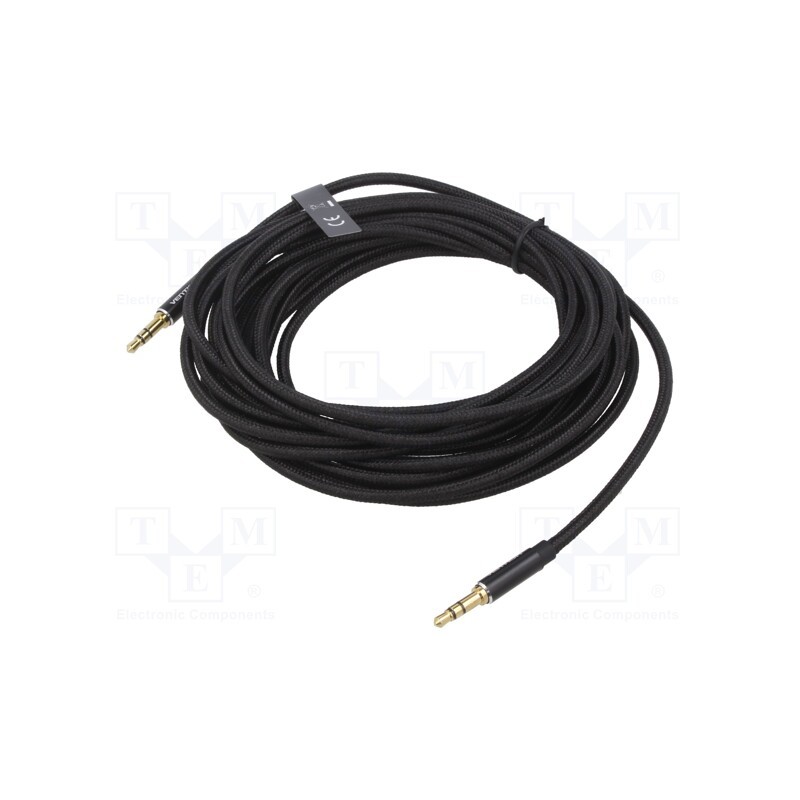 1 pcs x VENTION - BAWBJ - Cable, Jack 3.5mm 3pin plug,both sides, 5m, Plating: gold-plated